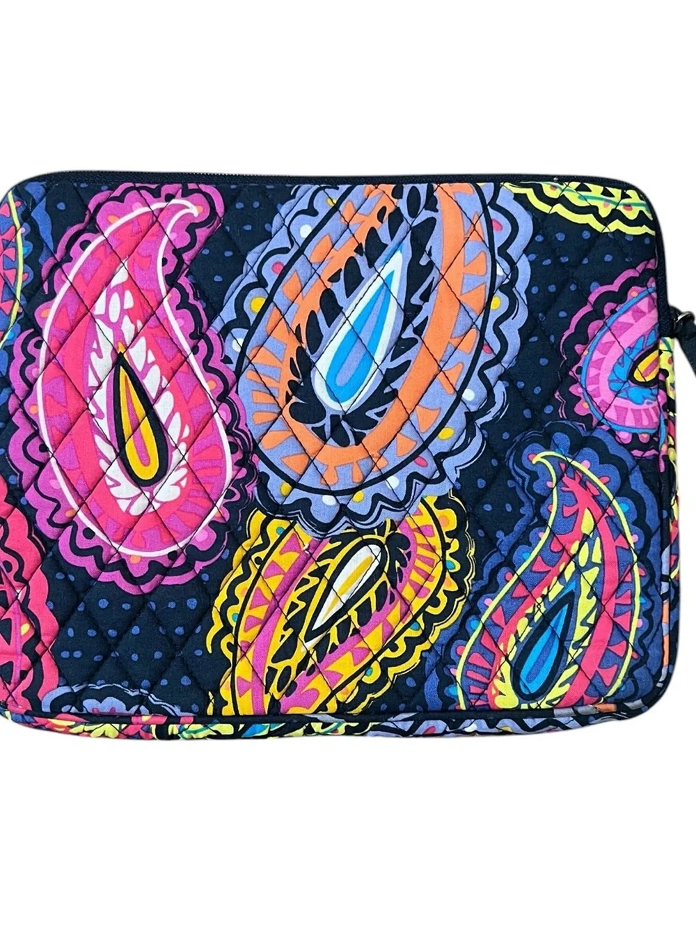 Vera Bradley iPad Tablet Sleeve Case Zip Cover Quilted Paisley 10”x8”